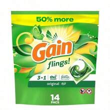 Flings 3-In-1 Oxi Boost And Febreze Laundry Detergent Pacs, Original Scent - 預設 - 查看 12