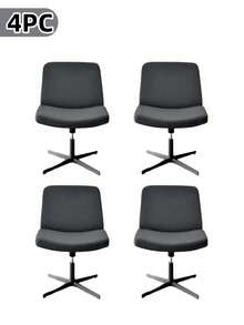 Armless Office Chair Cover - Colorful Stretch Chair Slipcover, Fits Armless Office Chair, Cross-Back Wide Chair Cover, Stretch Jacquard Swivel Computer Chair Cover, Suitable For Home Office, Soft Fitted Universal Office Rotating Chair Cover, Armless Chair Cover, Armless Desk Chair Cover, Modern Vanity Chair Cover, Wide Seat Computer Chair Cover, Mid-Back Decorative Waterproof Chair Cover - Multicolor - View 13