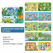 10 piezas Libro de actividades para niños pequeños, libro de pegatinas reutilizables con para aprendizaje preescolar, libro de actividades interactivo con para educación temprana de niños - Libros de educación infantil - Ver 5