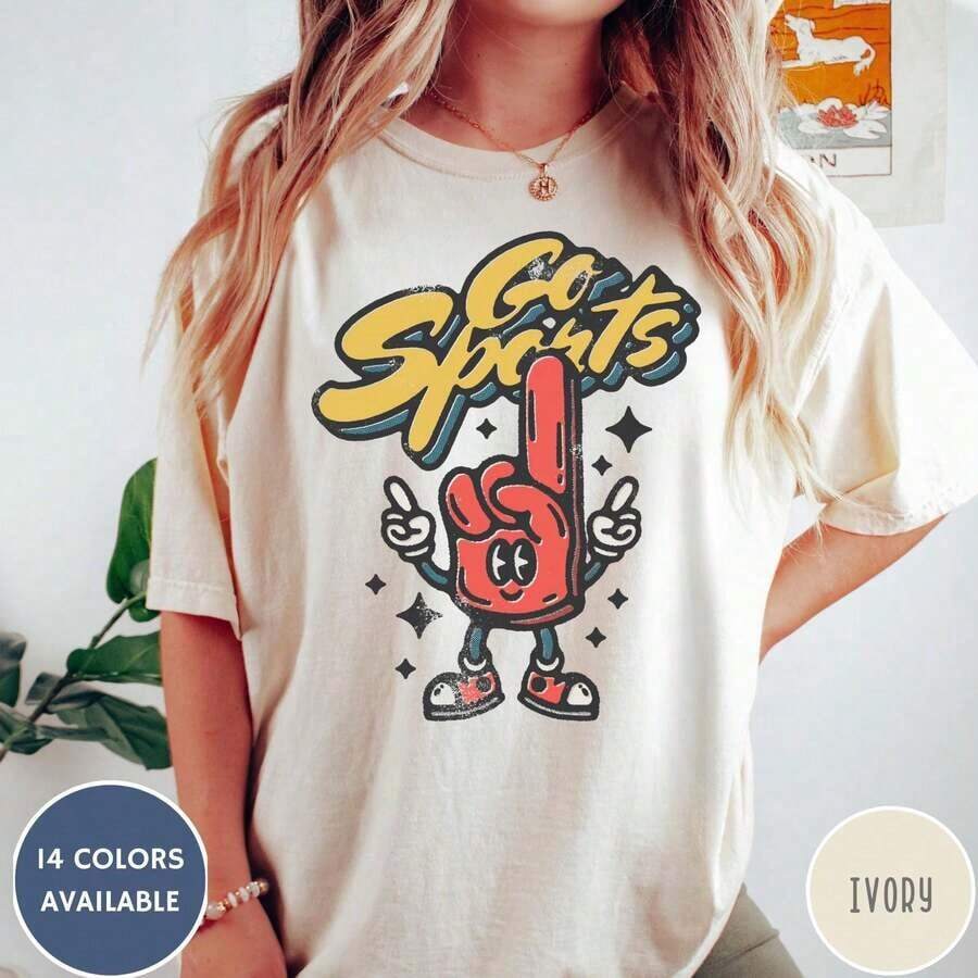 100% Cotton Launch Into Baseball - Com Fort Colors T-Shirt For Baseball Lovers, Sporty Moms, Baseball Game, Baseball T-Shirt, For Pre-Game Events. - White - View 1