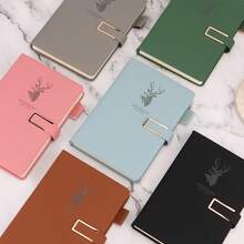 A5 Faux Leather Notebook, Hard Cover With Magnetic Closure - Ideal For Business Meetings And University Studies | Student Diary Stationery - One Size - View 10