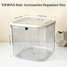 Thùng rác mini để bàn có nút bấm, trong suốt và kiểu dáng trang nhã, thích hợp sử dụng trong nhà, phòng ngủ hoặc cạnh giường ngủ. - Xem 3