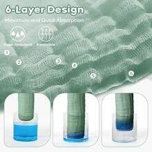 Oaoleer 12PCS 12*12 Inch 100% Cotton Muslin Burp Cloths, Soft Absorbent Reusable Baby Washcloths For Newborn Boys Girls - Multicolor - View 7