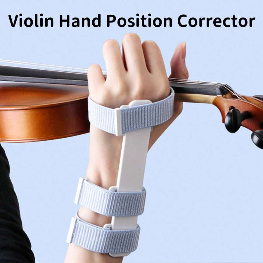 Violin Hand Posture Corrector & Wrist Trainer - Adjustable Strap, Suitable For Left/Right Hand, Beginner/Advanced Player Posture Correction Training Aid, Compatible With Violin, Viola, Cello - Wrist Support, Helps Maintain Proper Posture, Precise Bowing, Accessory - Violin Hand Posture Corrector - View 1