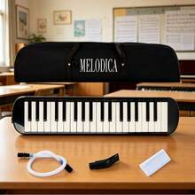 37-Key Accordion With Mouthpiece, Air Piano Keyboard Musical Instrument, Comes With Carrying Bag - Multicolor - View 3