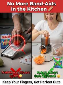 7-In-1 Multi-Function Vegetable Chopper With Storage Container & Wide Holder – Interchangeable Stainless Steel Blades For Slicing, Dicing, Julienne & Grating – Non-Slip Base Kitchen Tool For Easy Meal Prep - Black and White - View 6