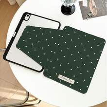 1pc Dotted Pattern Flip Cover Desk Pad With Pen Slot, 360° Rotating Stand, PU Leather Case With Auto Sleep/Wake Function, Suitable For Back To School, Valentine's Day, Holiday Gifts - Multicolor - View 8