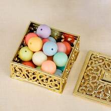 12Pcs Oriental Palace Style Metal Jewelry Box, Retro Vintage Jewellery Organizer, Desktop Dresser Small Items Storage Container, Home Decor Ornament - 12PCS - View 6