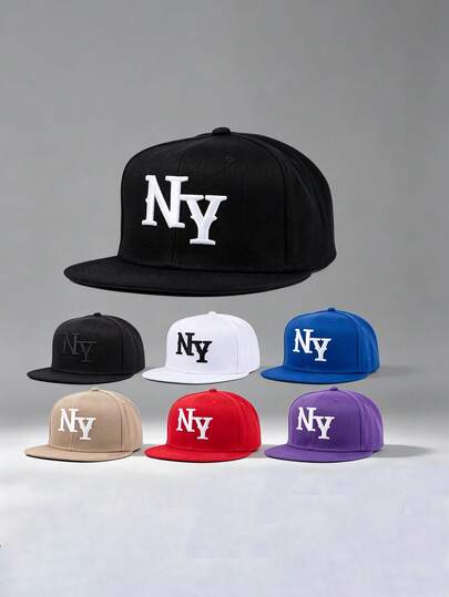 1 Mũ lưỡi trai New York thêu logo thời trang unisex - Thoáng khí, có thể điều chỉnh - Mũ lưỡi trai thường ngày unisex, hoàn hảo cho các hoạt động ngoài trời, du lịch và chạy bộ (Có nhiều màu sắc để lựa chọn)