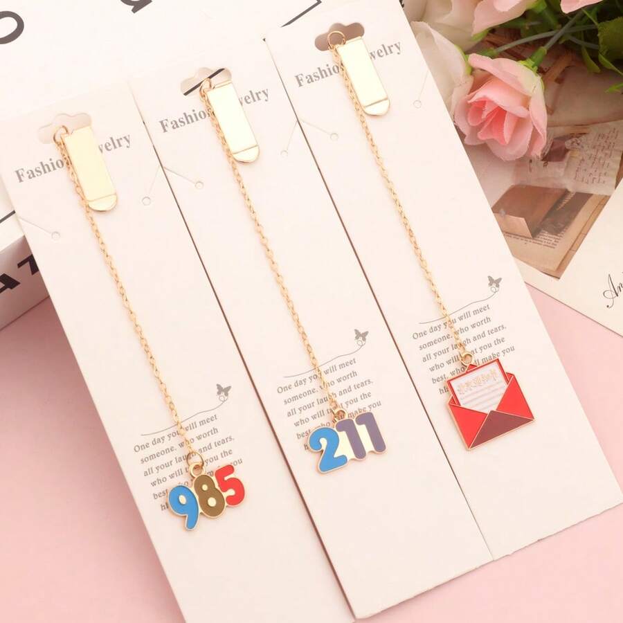 Mặt dây chuyền khắc chữ truyền cảm hứng, phụ kiện tự làm bookmark bằng hợp kim kẽm, quà lưu niệm tốt nghiệp cho sinh viên, câu chúc phúc, quà tặng tốt nghiệp đa năng. - loạt trường danh giá - Xem 1