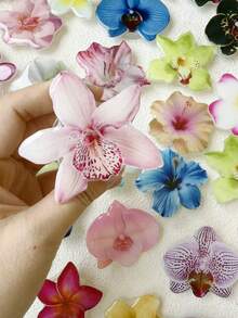 1pc Acrylic Magnetic Extendable Phone Holder (Orchid Design), Provides Multiple Styles And Color Options, Compatible With Apple And Android Phones, Ideal Lunar New Year Or Birthday Gift For Sisters, Girlfriends And Classmates - Multicolor - View 2