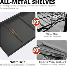 Estantería de metal para garaje con 4 estantes, resistente, ajustable, con capacidad de 907kg, estantes de acero para herramientas, estante de esquina para equipos y herramientas 70, 1cm * - 5 - Ver 6