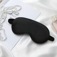 1 pièce Masque de sommeil en soie double face, masque occultant pour le bureau, l'école, la sieste en voyage, convient comme cadeau pour la famille, les collègues, les amis - Blanc - Voir 1