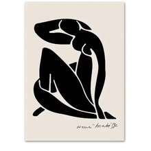 1 Pc Optional Framed Posters Wall Arts Retro Matisse Coral Picasso Boho Abstract Lines Girl Body For Living Room Decor - Vintage Matisse Coral - View 28