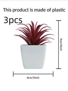 1 cái/3 cái/5 cái Cây mọng nước mini nhân tạo hình cỏ dứa trồng trong chậu - Trang trí trung tâm phòng khách, phòng ngủ, bàn ăn - Nhiều màu - Xem 19