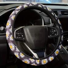 Elastic Steering Wheel Cover With Chrysanthemum Pattern For Car - Multicolor - View 7