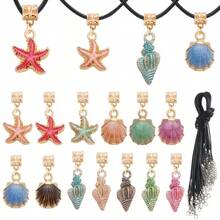 Bộ 30 mặt dây chuyền chủ đề đại dương bằng hợp kim kẽm tráng men, bao gồm 15 mặt dây chuyền hình sao biển, vỏ sò, bào ngư + 15 dây chuyền đen có thể điều chỉnh độ dài, thích hợp làm quà tặng sinh nhật, đám cưới, lễ hội, phần thưởng học sinh, v.v. - Nhiều màu - Xem 6