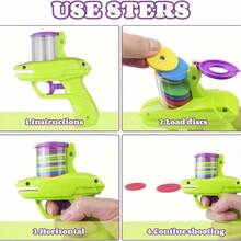 Manual Launcher Set With Foam Discs - Suitable For Cat And Dog Owners, Plastic Material, No Batteries Required - Colorful Discs, Ideal For Party Games And Fun Activities - Multicolor - View 11