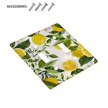 1pc 1-Gang/2-Gang Lemon Yellow Switch Panel Wall Decor Switch Cover Bathroom Bedroom Artistic Decorative Electrical Switch Plate - Multicolor - View 11