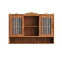 Retro 90cm Sliding Wardrobe With 2 Doors And Three Storage Levels, Ideal For Bathrooms, Kitchens And Dining Rooms, Brown Color. - 棕色 - 查看 1