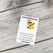 1pc/2pcs Creative & Funny Duck Keychain - "You're Awesome!" Perfect Lucky Duck Charm, Novelty Gift For Friends, Daily Sharing, Birthday, Graduation, Travel Souvenir - Multicolor - View 9