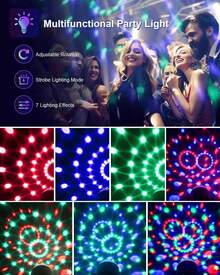 Stage With Remote-Activated Colorful Strobe Light, Disco Ball Lamps And Light Bar. - Black - View 3