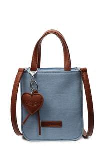 1pc Women's Solid Color PU Handbag, Fashionable Zipper Closure, Suitable For Dates & Gifts - Baby Blue - View 6