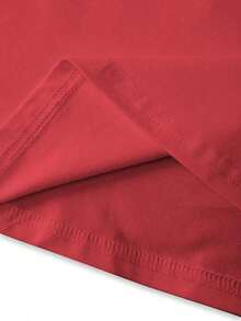 Loose V Neck Red Women's Tee Curved American Text Floating Star Strip Flag Print, Silky Smooth Top For Patriotic Anniversary Holiday Wear - 紅色 - 查看 4