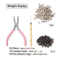 3pcs Hair Extension Tool Set: Clips, Piercing Tool, Micro Ring Buckle, Multi-Functional Hair Clips Hair Accessories DIY Tool Kit, Suitable For Micro Ring Hair Extensions - 1 Set - View 4
