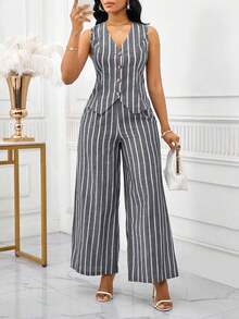 Elegant Women's Set Women's Summer Set Holiday Outfits For Women Work Outfits For Women Work Wear Women Vacation Outfits For Women Summer Outfit For Women Summer Outfits Summer Outfits For Women Summer Clothes Festival Outfit Women Festival Outfits Festival Festival Outfits For Women Mother's Day Mothers Day Outfit Wedding Beach Outfit Beach Outfits Beach Outfits For Women Beach Outfit For Women Casual Sets For Women Summer Holiday Outfits Vacation Outfits Women Country Concert Outfit Country Style For Women Women's Country Clothing Female Country Look Office Attire For Women Business Professional Women Office Wear For Women Office Outfits For Women - 灰色 - 查看 3