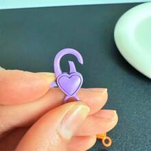 160pcs/Set Mixed Color Key Chain Supplies Kit, Including 150pcs Split Rings And 10pcs Lobster Clasps, Colorful Enameled Heart Shaped Key Chain Set, Loose Key Chain Accessories For Key Chain Production, DIY Crafts, Small Jewelry - 150 Open Loops and 10 Lobster Clasps - View 6
