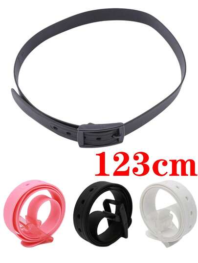 Thắt lưng silicon khóa ghim chất lượng cao, unisex, nhiều màu sắc, không chứa kim loại, chống dị ứng, dành cho nam và nữ.
