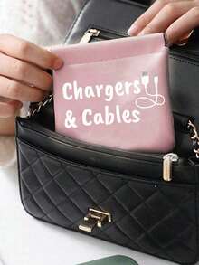Elastic Band Storage Bag With Data Cable And Letter Pattern, Suitable For Gift Storage, Perfect For Birthday, Mother's Day, Father's Day Gifts - Multicolor - View 3