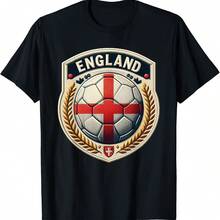 England Classic St Georges Euro Football T-Shirt - Black - View 1