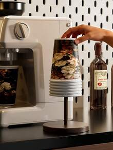 1-2pcs Cup Holder, Suitable For Coffee, Tea, Water Cups - Desktop Paper Cup Storage Rack With Stand, Applicable For Office, Commercial Use, Cafe, Restaurant, Durable Stylish Design, Suitable For Home Or Office, Coffee Bar Equipment - Multicolor - View 7