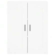 vidaXL Highboard Weiß 69,5x34x180 cm Holzwerkstoff - Weiss - Übersicht 6