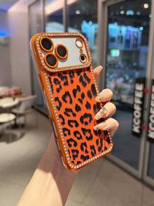 1 chiếc ốp lưng điện thoại mạ vàng đính đá họa tiết da báo, tương thích với iPhone 17/11 Pro/11 Pro Max/12/12 Pro/12 Pro Max/13/13 Pro/13 Pro Max/14/14 Pro/16 Plus/14 Pro Max/15/15 Pro/15 Plus/15 Pro Max/16/16pro/16promax - Nhiều màu - Xem 21