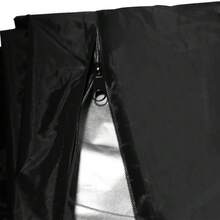 Funda impermeable y resistente para colchón de cama plegable con cremallera – a prueba de polvo, resistente a los rayos UV, con ventilación transpirable, cordón ajustable – bolsa protectora de almacenamiento para hogar, hotel, camping, oficina – tamaño 99 x 38 x 114 cm - Negro - Ver 1
