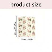 1pc/4pcs/6pcs/10pcs Mint Green Striped Pink Rose Print Short Plush Chair Cover, Removable Short Plush Fabric Chair Slipcover, Chair Back Protector, Dining Chair Decor Cover, Suitable For All Seasons, Holiday Decor, For Dining Room, Living Room, Home Chair Protection, With Back Protection, Applicable To Dining Room, Office, Living Room, Hotel And Home Decor - Multicolor - View 12