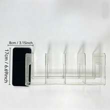 Transparent Acrylic Dish Storage Rack Vertical Dish Rack Kitchen Cabinet Plate Cutting Board Pot Lid Partition Storage Rack Splicing And Stacking Space-Saving Household Countertop Sink Edge Finishing Storage Rack - Multicolor - View 7