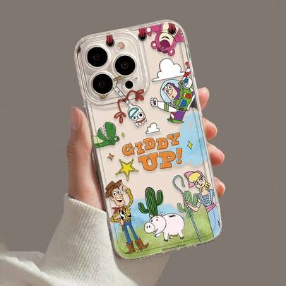 Ốp điện thoại silicon trong suốt chất liệu TPU, thiết kế theo chủ đề Disney Toy Story, unisex, với hình ảnh Buzz Lightyear, các nhân vật hoạt hình và gấu Lotso. Tinh tế, sáng tạo, cao cấp và mang phong cách phương Tây. Tương thích với các dòng điện thoại iPhone 17/17 Pro/17 Pro Max/16/15/14/13/12 PRO & PRO Max.