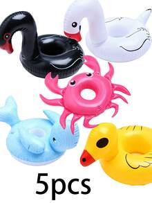 1/2/5pcs Inflatable Drink Cup Holder, Pool Cup Holder, Inflatable Drink Coaster, Floating Coaster, And Water Floating Accessories, Suitable For Swimming Pool, Beach Vacation, Party And Pool Decoration. Summer Essential. - Multiple Styles - View 25