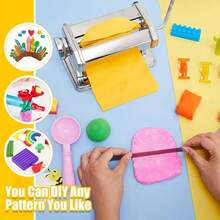 1pc Polymer Clay Roller Machine - Clay Presser Machine With 6 Thickness Options, 15cm 5.91 Inch Wide Roller, Thin 1 To 3mm For Craft Projects, Clay Tools And Clay Conditioning Machine - 1pcs - 查看 9