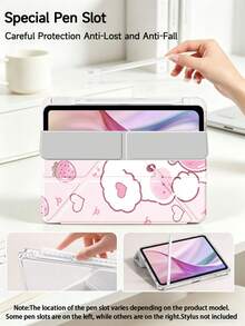 粉色可爱卡通草莓兔图案保护套，兼容 iPad Air 8(M4)2026(11 英寸)、Air 4/5 10.9 英寸、7/8/9 代 10.2 英寸，内置笔槽，兼容三星 Tab S6 10.4 英寸，兼容 Kindle 第 11 代(2022/2024)、Kindle Clara 2E、Clara Colour、Clara BW (6 英寸) 和 Libra Colour (7 英寸)，可爱少女风时尚设计，平板电脑桌面装饰，生日和节日礼物。 - 彩色 - 查看 7