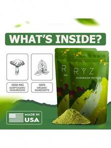Mushroom Matcha – 6 Adaptogenic Mushrooms + Ceremonial-Grade Japanese Matcha For Energy, Focus, Immunity & Skin Health |     Organic |     60 Servings2025 - 1 CÁI - Xem 5