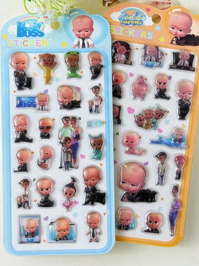 3D Cute Stickers, Fun Sparkling Embossed Decorations, Three-Dimensional Fun Japanese Anime Stickers, Crystal Stickers, Firm Texture, Delicate Three-Dimensional Design, Self-Adhesive Waterproof Decorative Stickers, Tactile Effect And Rich Decorative Atmosphere, Mixed Color Design, Asymmetrical Shape, Waterproof Decorative Stickers