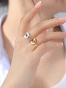 Adjustable Ring For Women Stainless Steel Sun Flower Couple Ring 2026 Jewelry - Geometric Flower Series - View 8
