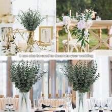 10pcs Artificial Green Eucalyptus Stems, Suitable For Vase, Wedding, Home Decor, Valentine's Day, Gift, Birthday, Graduation Ceremony, Artificial Plants - Green - View 8