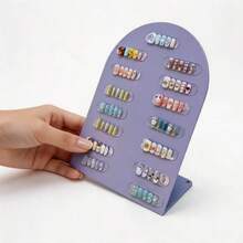 Expositor magnético de acrílico para esmaltes de uñas - Paleta de colores de esmalte reutilizable adecuada para salones de uñas y manicura en casa - Multicolor - Ver 4