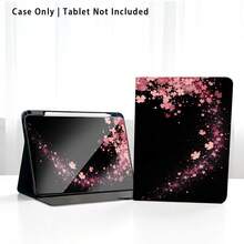 1 件装翻盖平板电脑保护套，带笔槽，兼容三星 A9/A9+/S9/S9FE/A11/A11+/S11/S10 FE/S10 FE+/S10 Lite、A16 2025、Air 11/13、M3 2025、Mini 7 A17、Pro 2024、Air 11/13、M2 2024、Pro 11/13、M4 2024、Pro 12.9、7/8/9 代、10.2、10 代、10.9、Air 4/5/6/7/8、10.9、Pro 11、4/5/6 代、Mini 6、SE 11、荣耀、Matepad SE 11，暗色樱花图案 - 彩色 - 查看 8